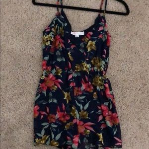 Navy blue Flower romper